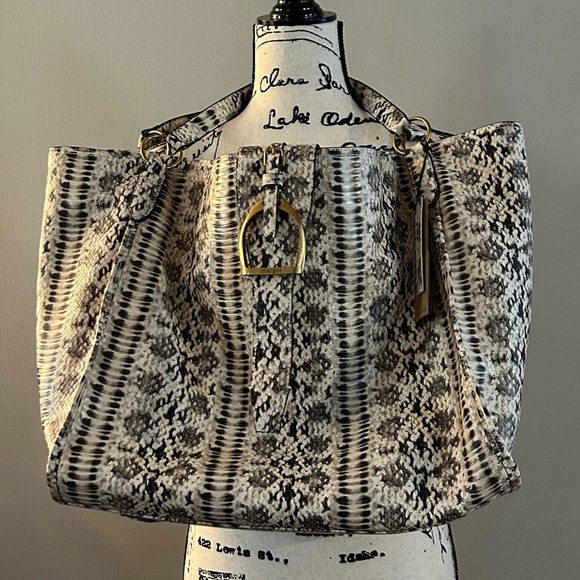 Margot Adele Oversized Python Embossed Leather Tote Bag - Picture 9 of 16